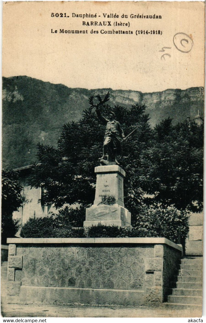 CPA Barraux - Le Monument Des Combattants - Vallée Du Grésivaudan (630121) - Barraux