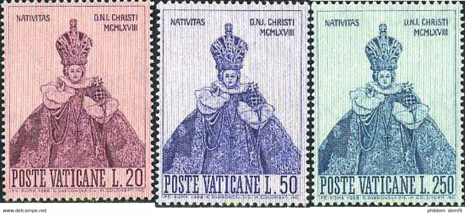 116309 MNH VATICANO 1968 NAVIDAD - Usati