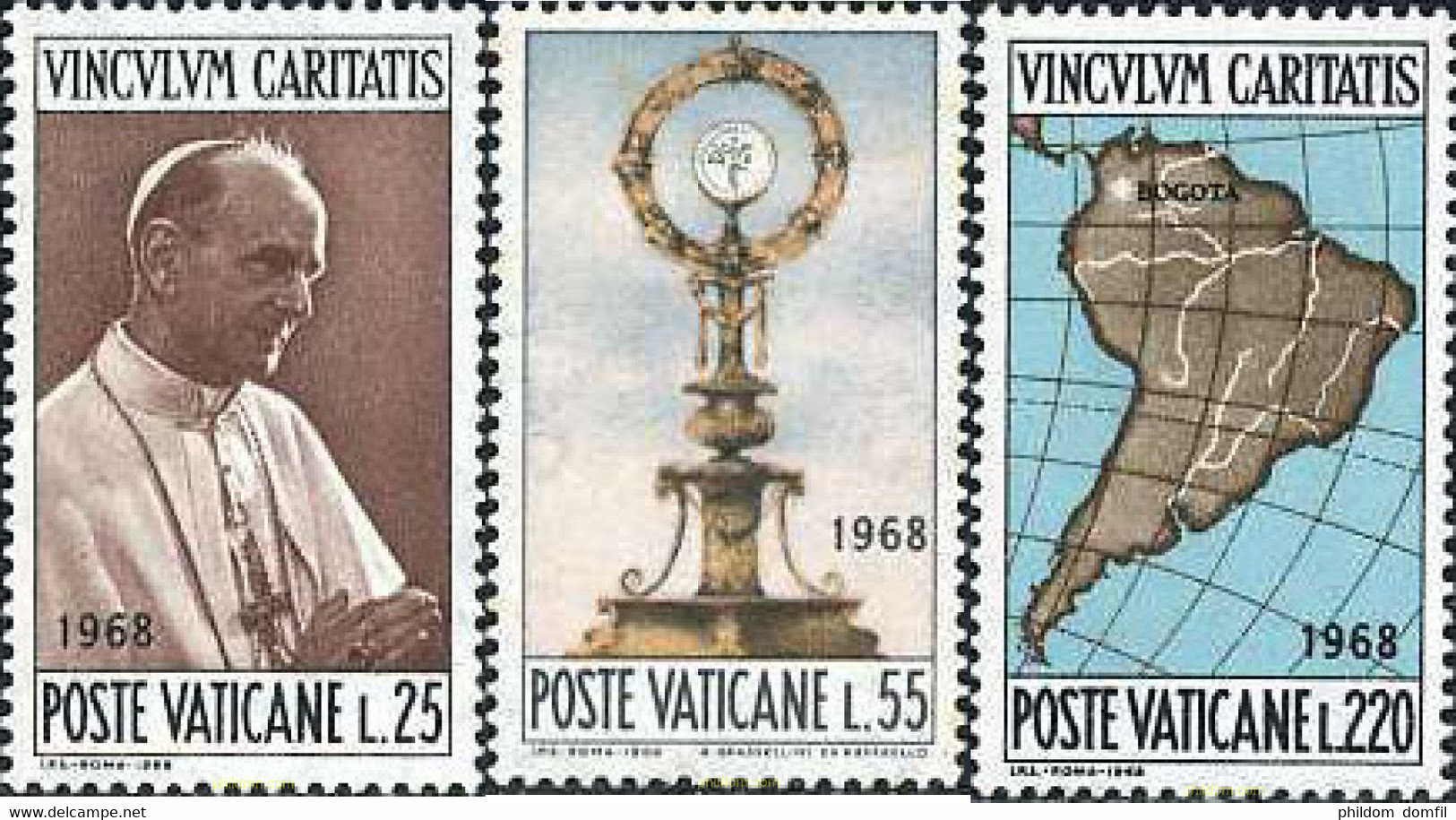 214256 MNH VATICANO 1968 39 CONGRESO EUCARISTICO INTERNACIONAL EN BOGOTA - Used Stamps
