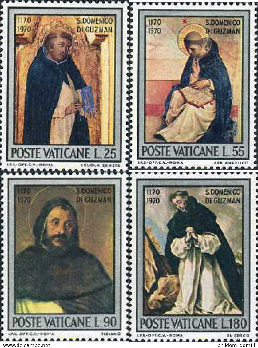 116414 MNH VATICANO 1971 8 CENTENARIO DEL NACIMIENTO DE SAN DOMINICO DE GUZMAN - Usados