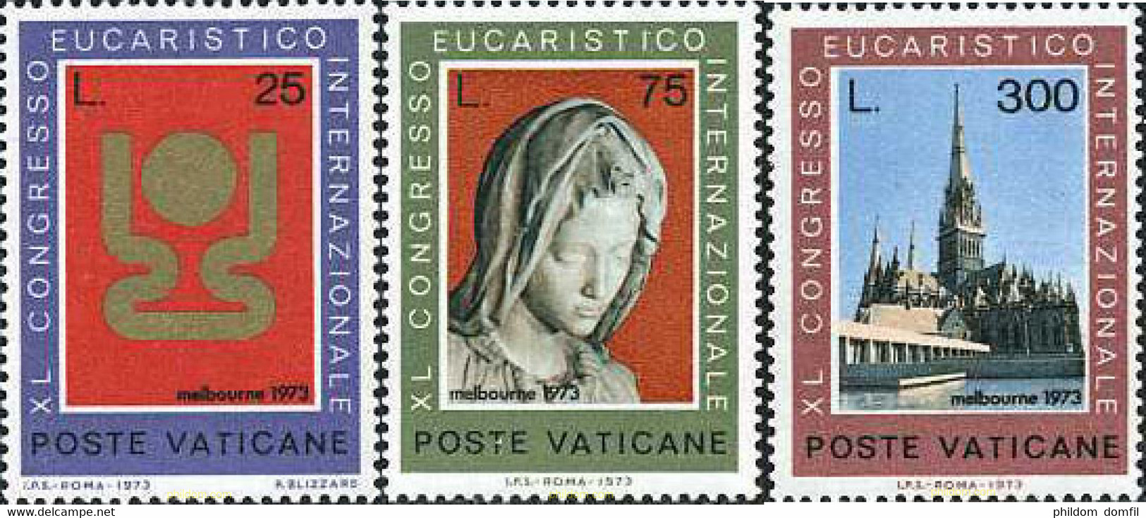 116464 MNH VATICANO 1973 40 CONGRESO EUCARISTICO INTERNACIONAL - Used Stamps