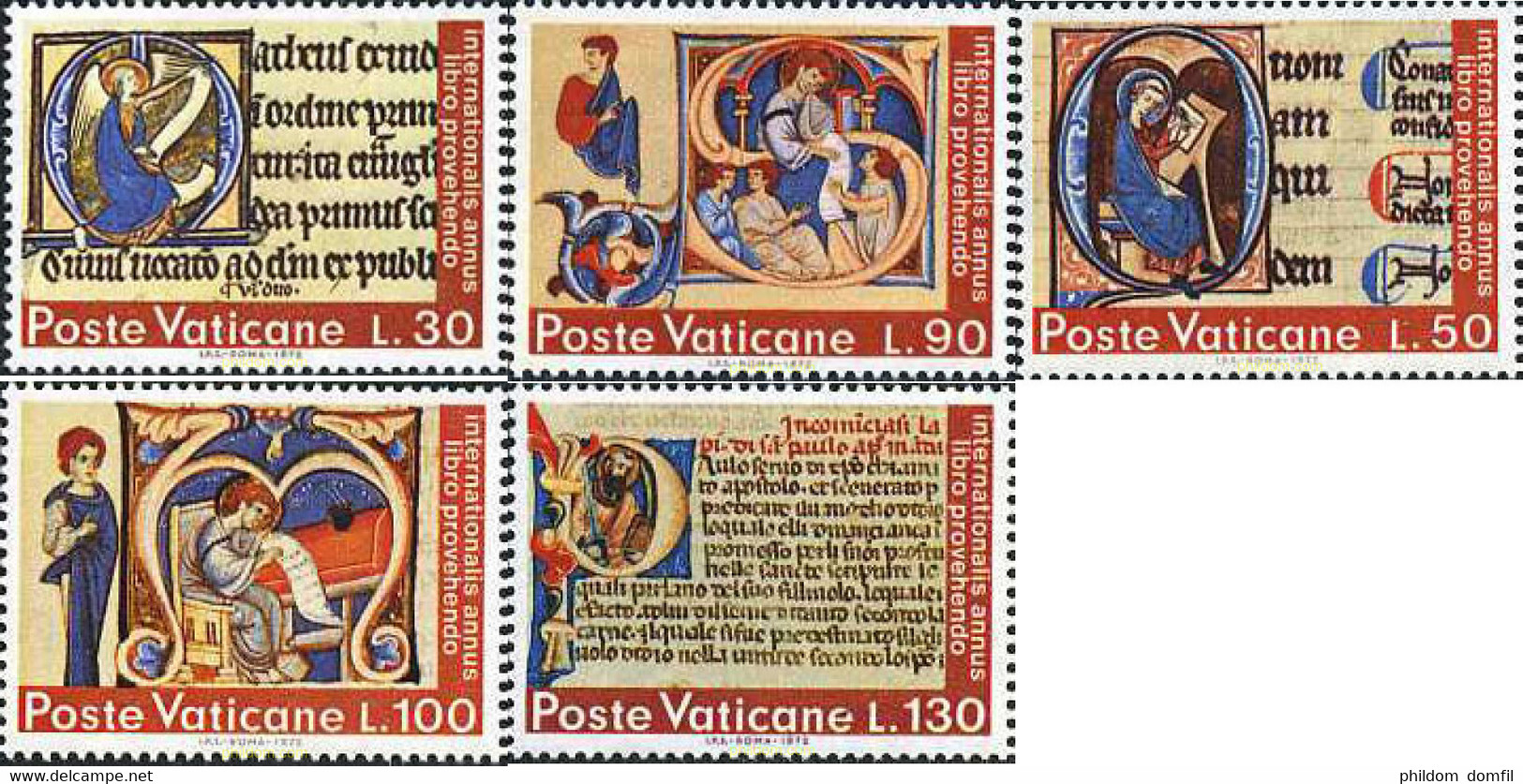 116446 MNH VATICANO 1972 AÑO INTERNACIONAL DEL LIBRO - Gebruikt