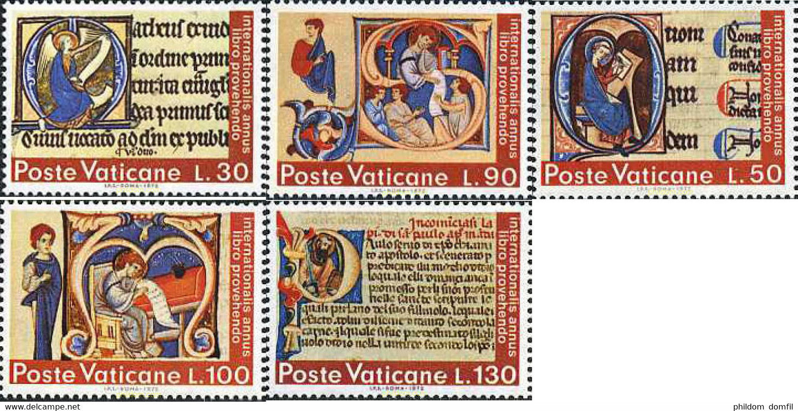 116446 MNH VATICANO 1972 AÑO INTERNACIONAL DEL LIBRO - Used Stamps