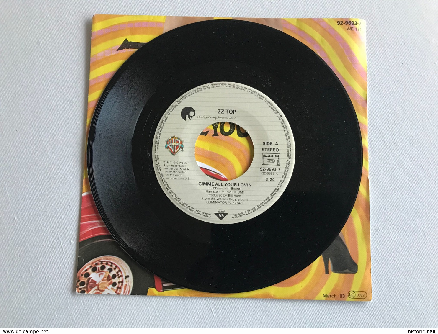 ZZ TOP - Gimmie All Your Lovin - 45t - 1983 - FRENCH Press - Hard Rock & Metal