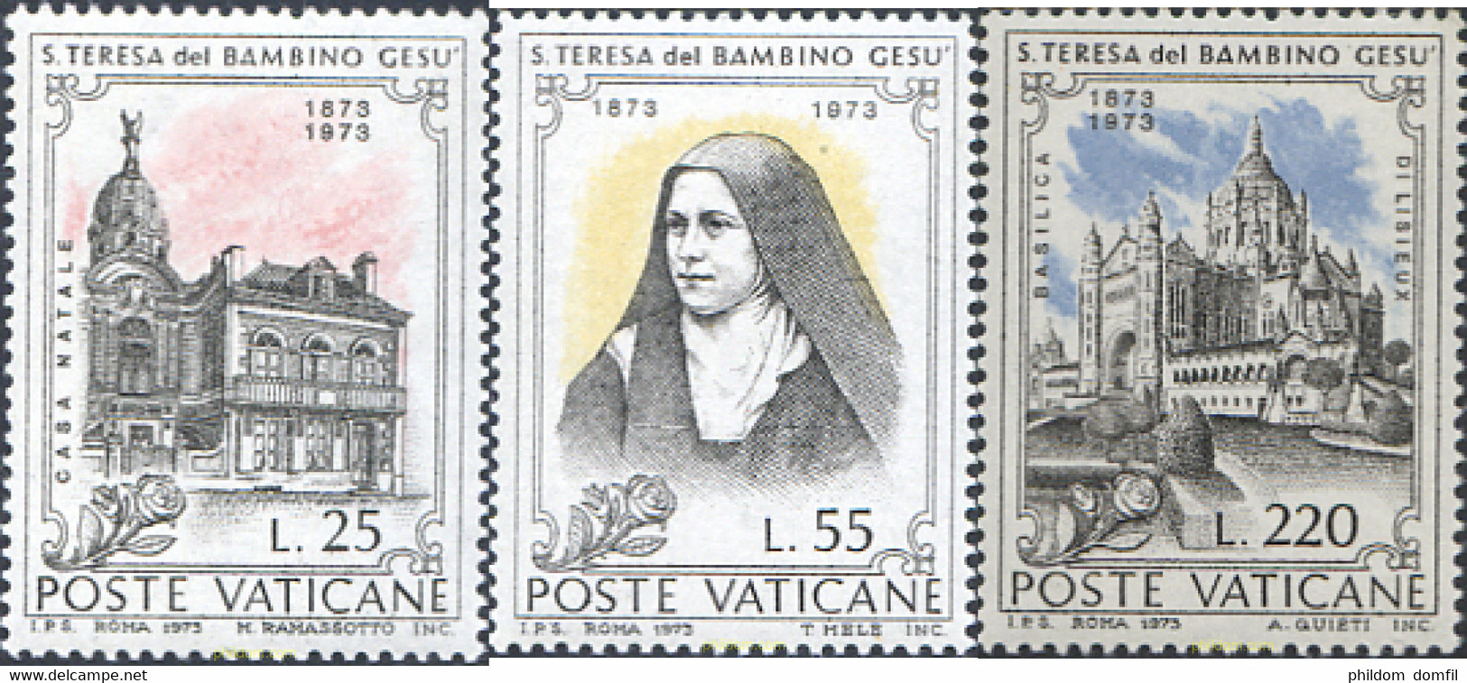 116469 MNH VATICANO 1973 CENTENARIO DEL NACIMIENTO DE SANTA TERESA DEL NIÑO JESUS - Used Stamps