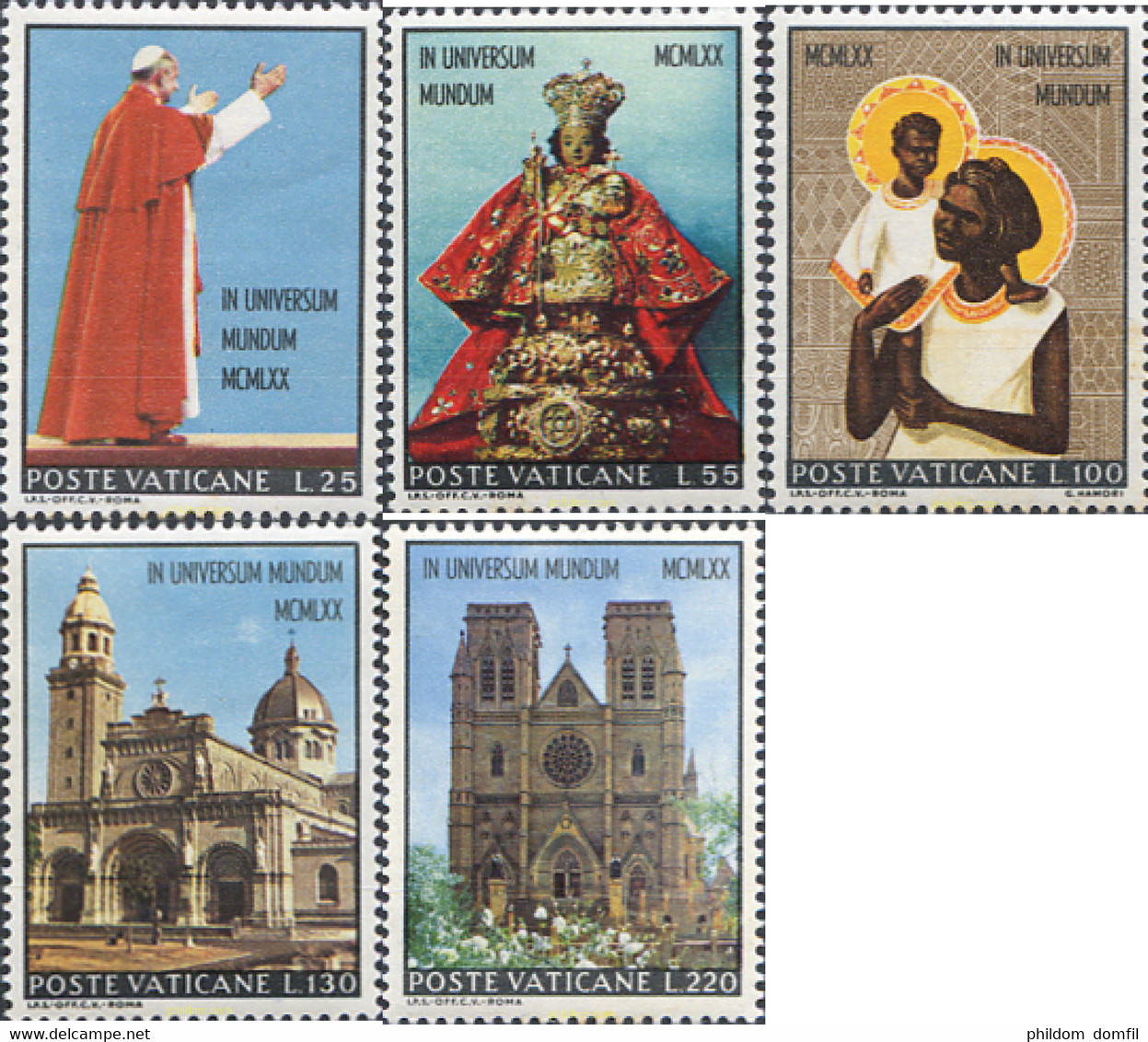 116395 MNH VATICANO 1970 VISITA DE SS EL PAPA PABLO VI A FILIPINAS Y AUTRALIA - Used Stamps