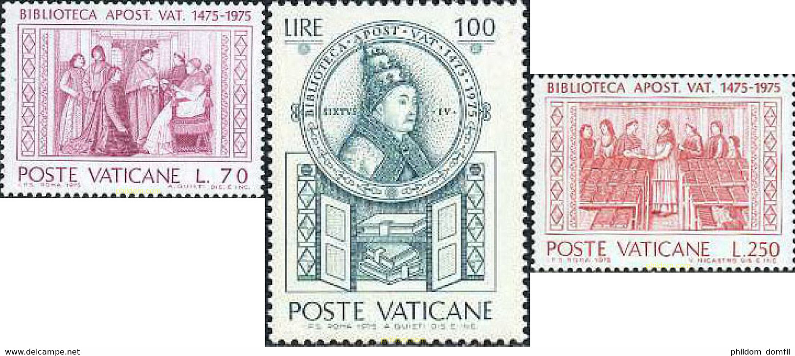 116501 MNH VATICANO 1975 5 CENTENARIO DE LA BIBLIOTECA VATICANA - Gebraucht