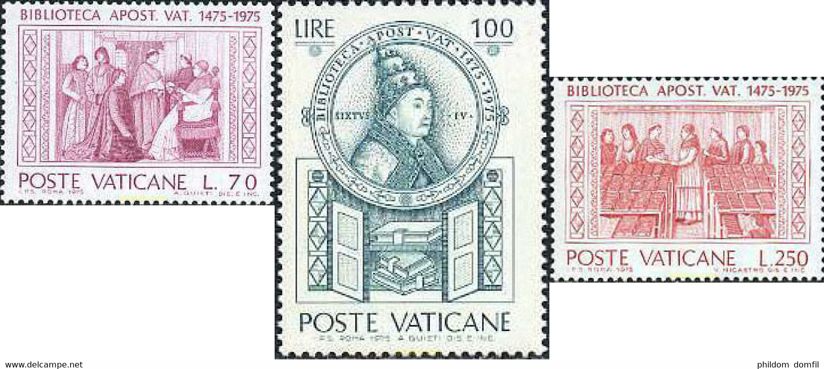 116501 MNH VATICANO 1975 5 CENTENARIO DE LA BIBLIOTECA VATICANA - Used Stamps