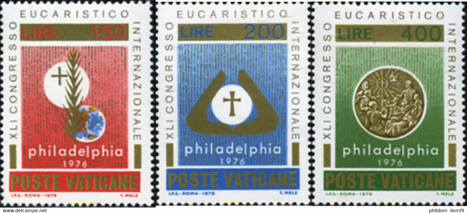 116524 MNH VATICANO 1976 41 CONGRESO EUCARISTICO INTERNACIONAL, EN FILADELFIA - Used Stamps