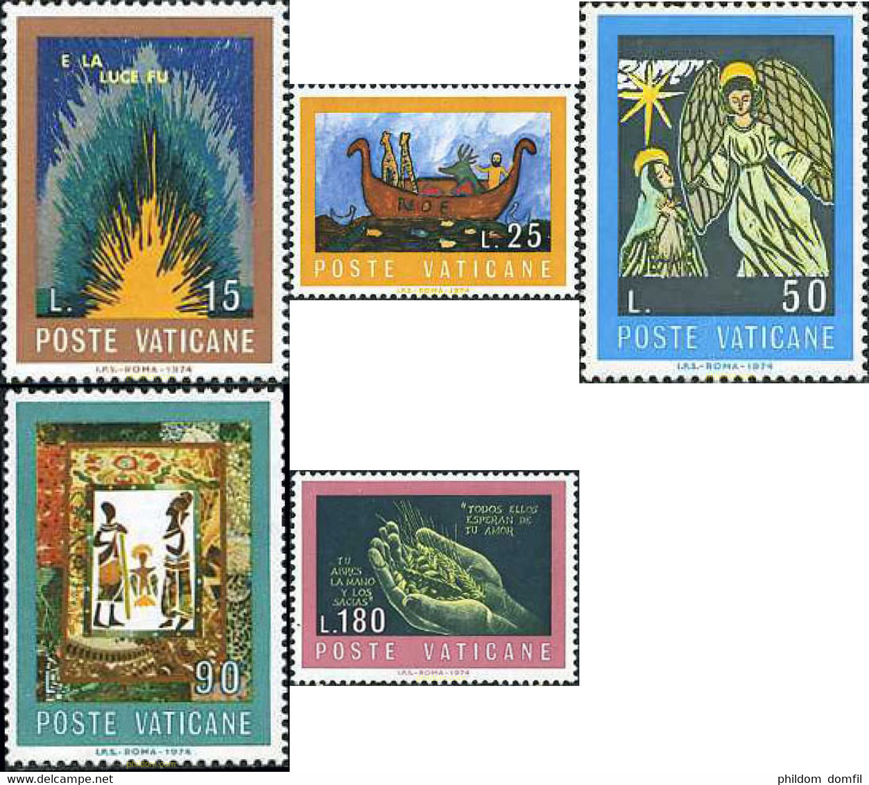 116485 MNH VATICANO 1974 CONCURSO ARTISTICO SOBRE LA BIBLIA - Used Stamps