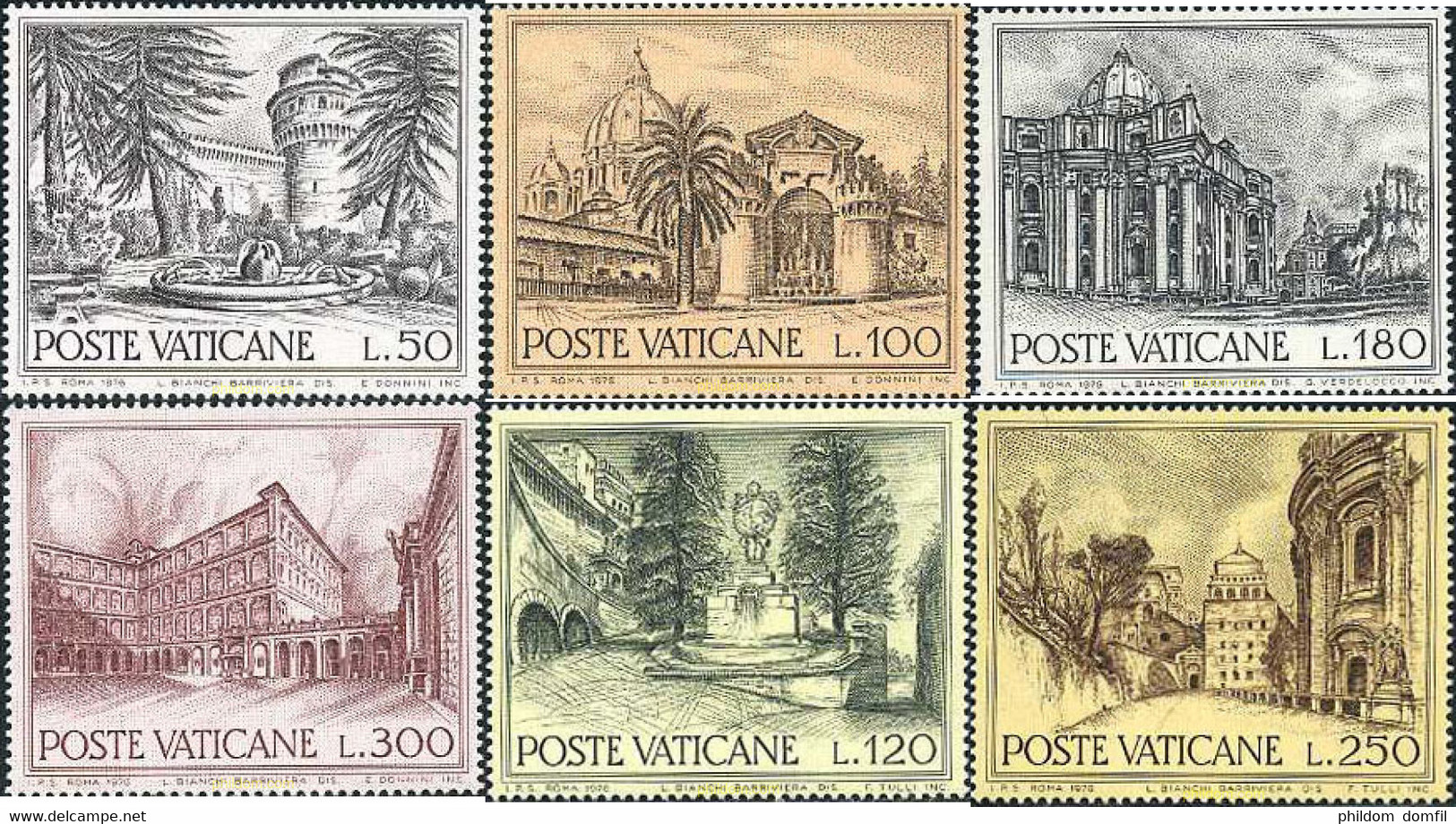 116547 MNH VATICANO 1976 AÑO EUROPEO DEL PATRIMONIO ARQUITECTONICO - Oblitérés