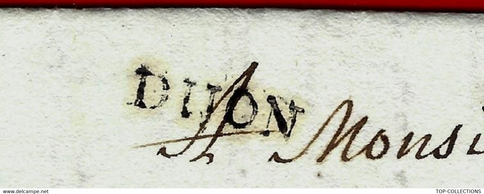 1790  Dijon Lettre Pour Bureau Rue Vivienne Paris Siège Compagnie Des Indes  LA LETTRE PARLE DE Magon De La Value V.HIST - Historical Documents