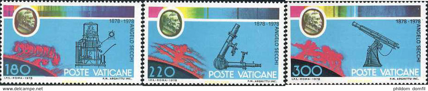 116875 MNH VATICANO 1979 CENTENARIO DE LA MUERTE DE PERE ANGELO SECCHI - Used Stamps