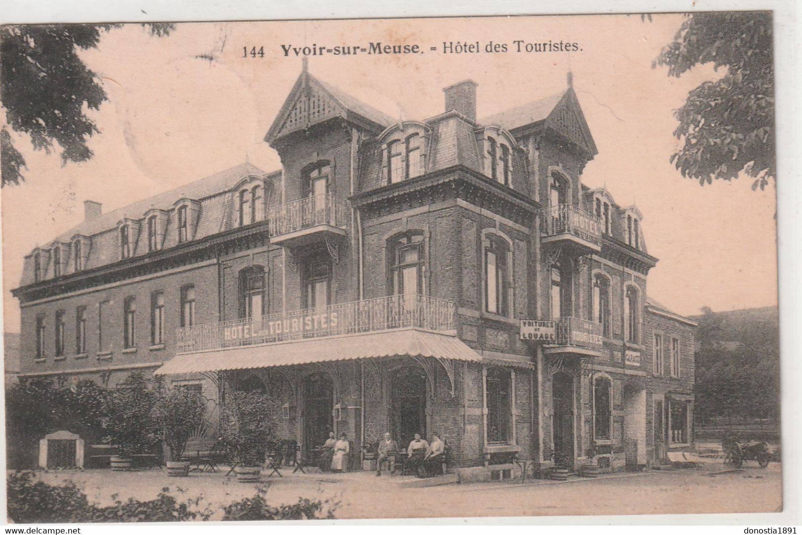 YVOIR-sur-MEUSE (Belgique/Namur) Hôtel Des Touristes - Timbrée 1911 - Yvoir