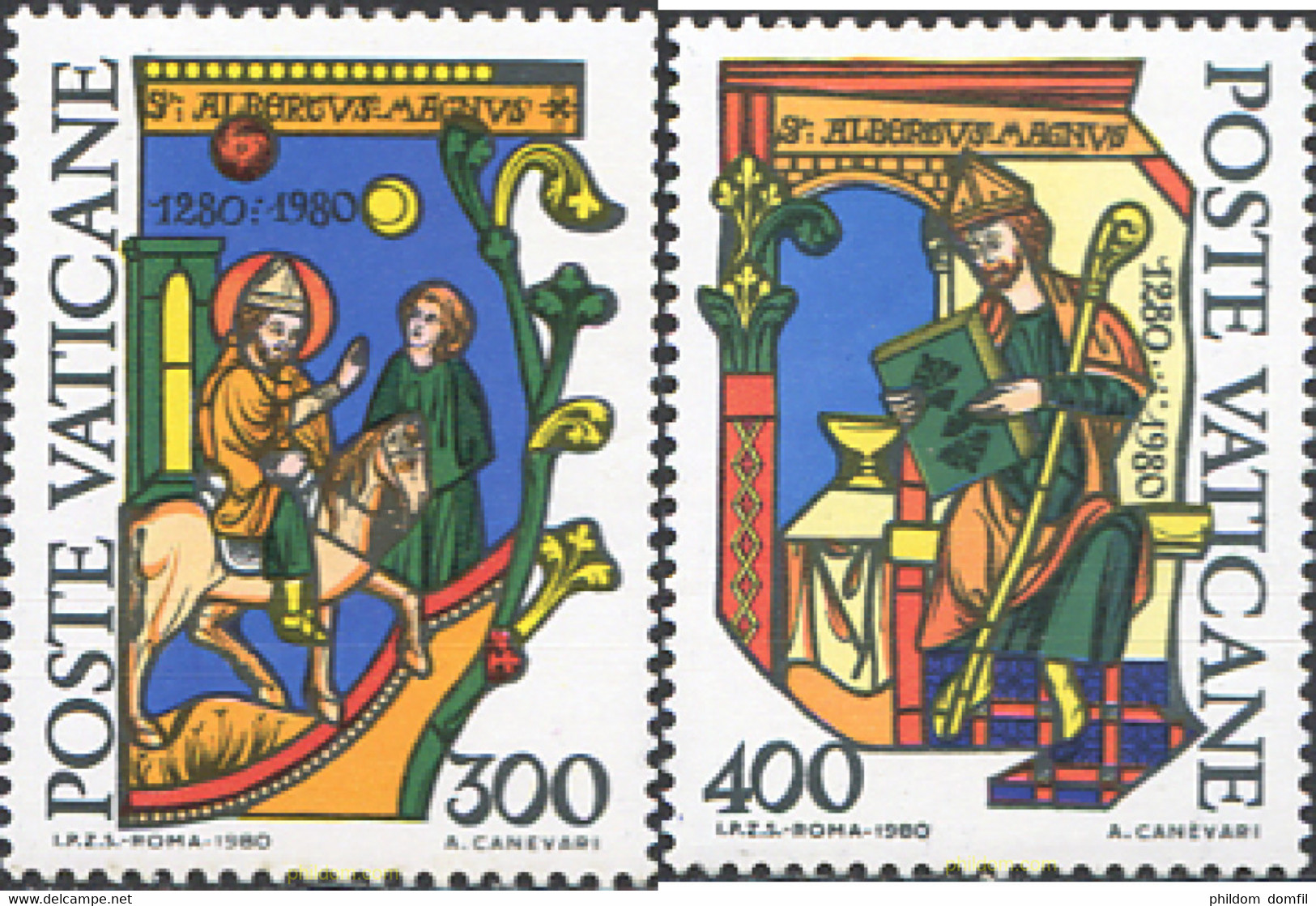 116898 MNH VATICANO 1980 7 CENTENARIO DE LA MUERTE DE SAN ALBERTO EL GRANDE - Usati