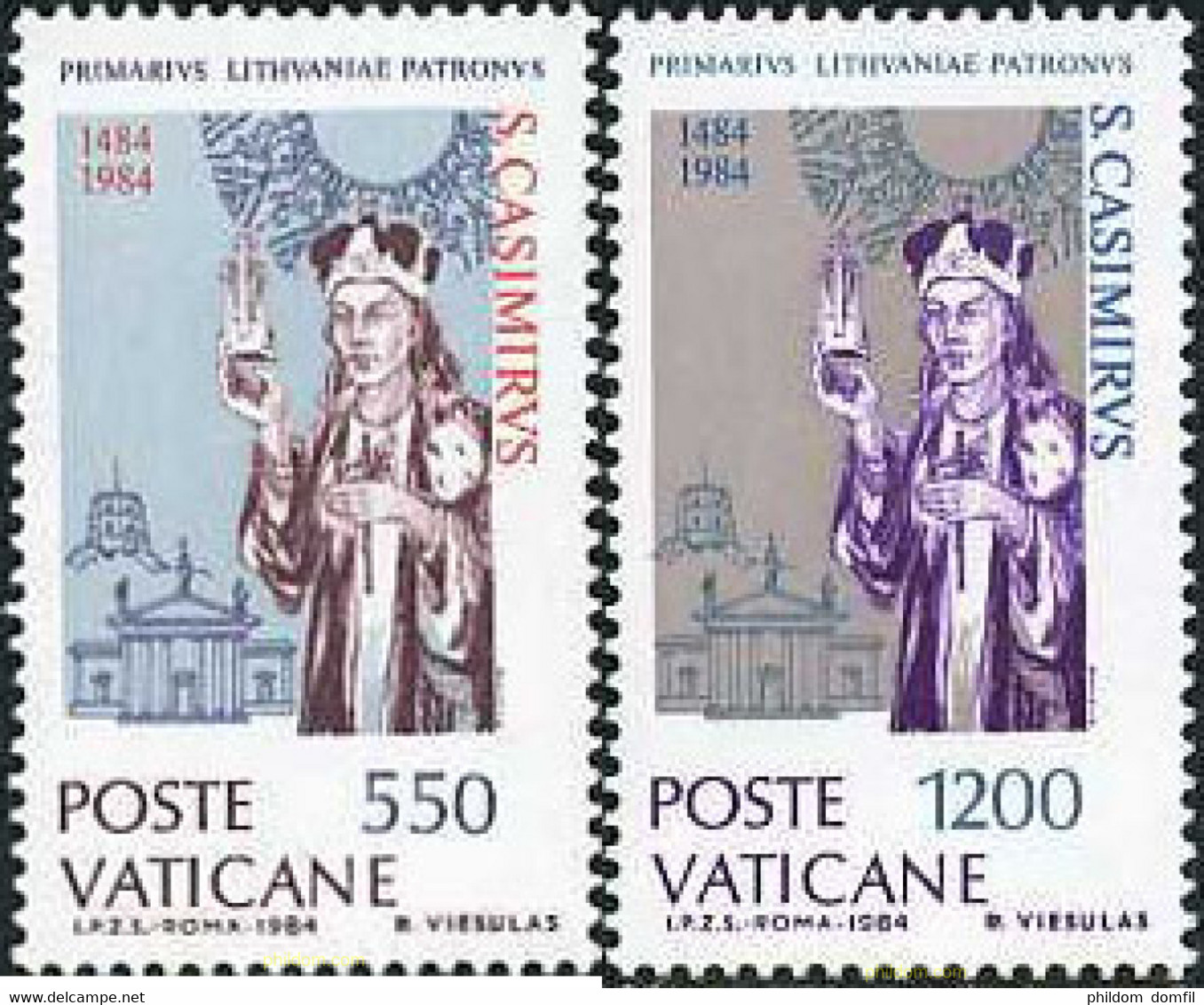 116929 MNH VATICANO 1984 5 CENTENARIO DE LA MUERTE DE SAN CASIMIRO DE LITUANIA - Oblitérés