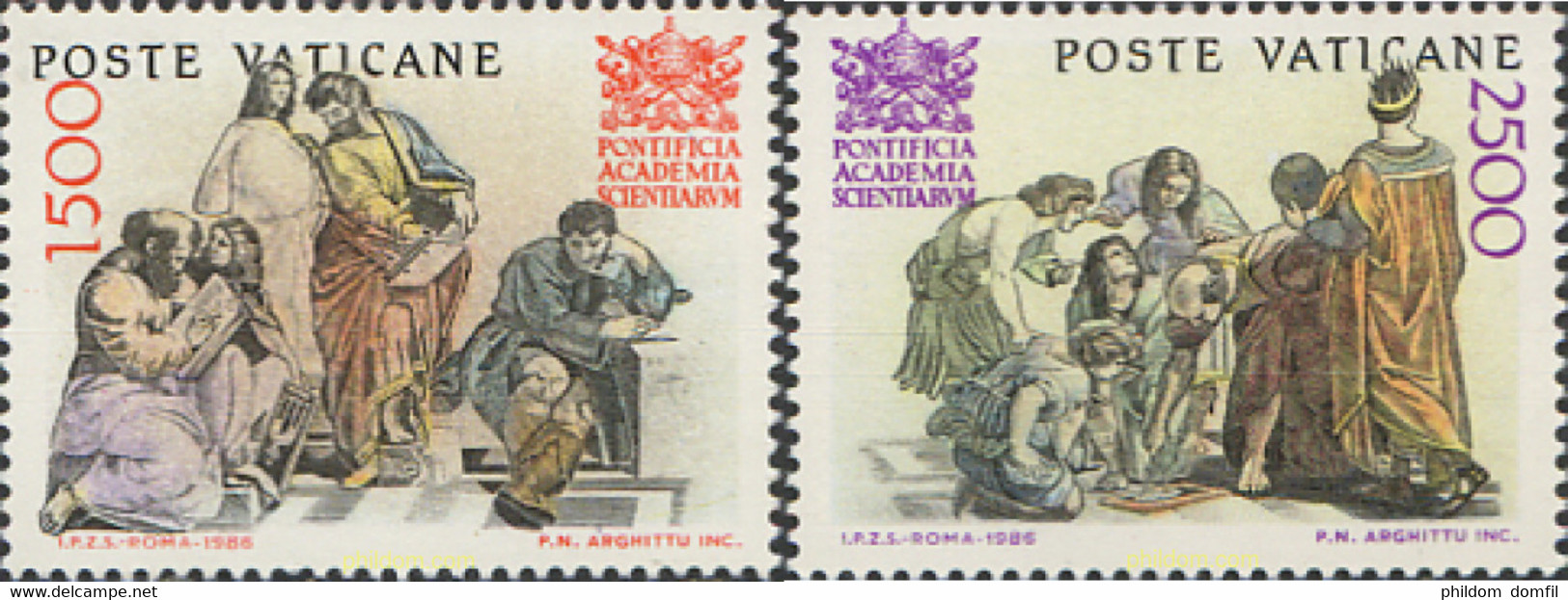 116956 MNH VATICANO 1986 50 ANIVERSARIO DE LA FUNDACION DE LA ACADEMIA PONTIFICAL DE CIENCIAS - Oblitérés