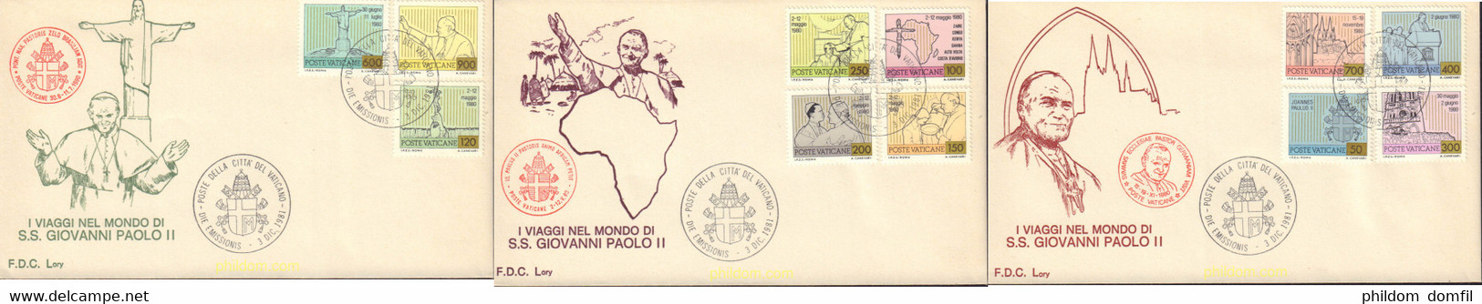 437454 MNH VATICANO 1981 VIAJES DEL PAPA JUAN PABLO II - Usados