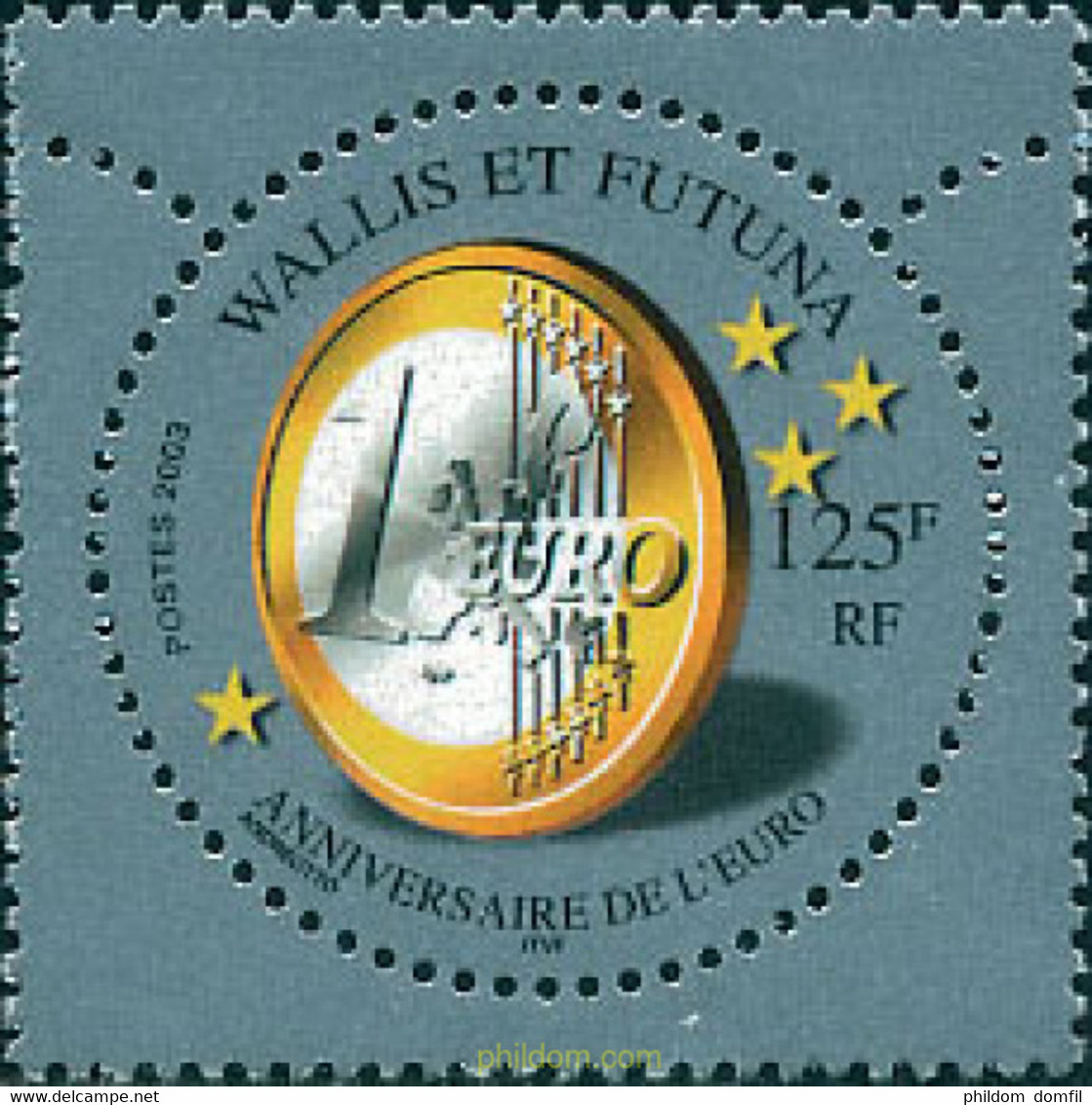 117461 MNH WALLIS Y FUTUNA 2003 ANIVERSARIO DEL EURO - Gebruikt