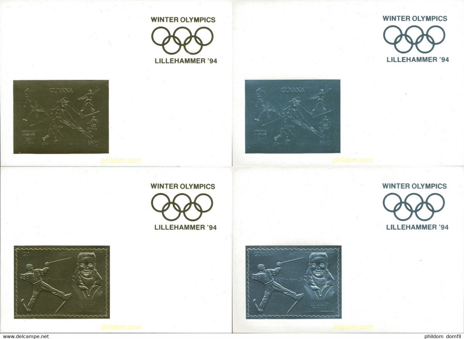 118074 MNH GUYANA 1993 17 JUEGOS OLIMPICOS INVIERNO LILLEHAMMER 1994 - Guyane (1966-...)