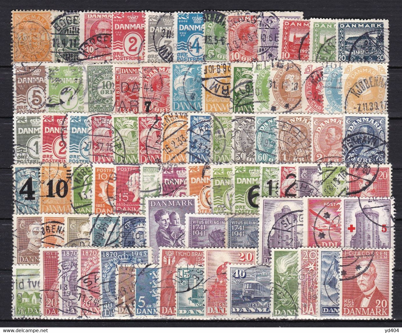 DK050 – DENMARK – 1901-47 – NICE SMALL COLLECTION – Y&T # 38→314 USED 40,50 € - Verzamelingen