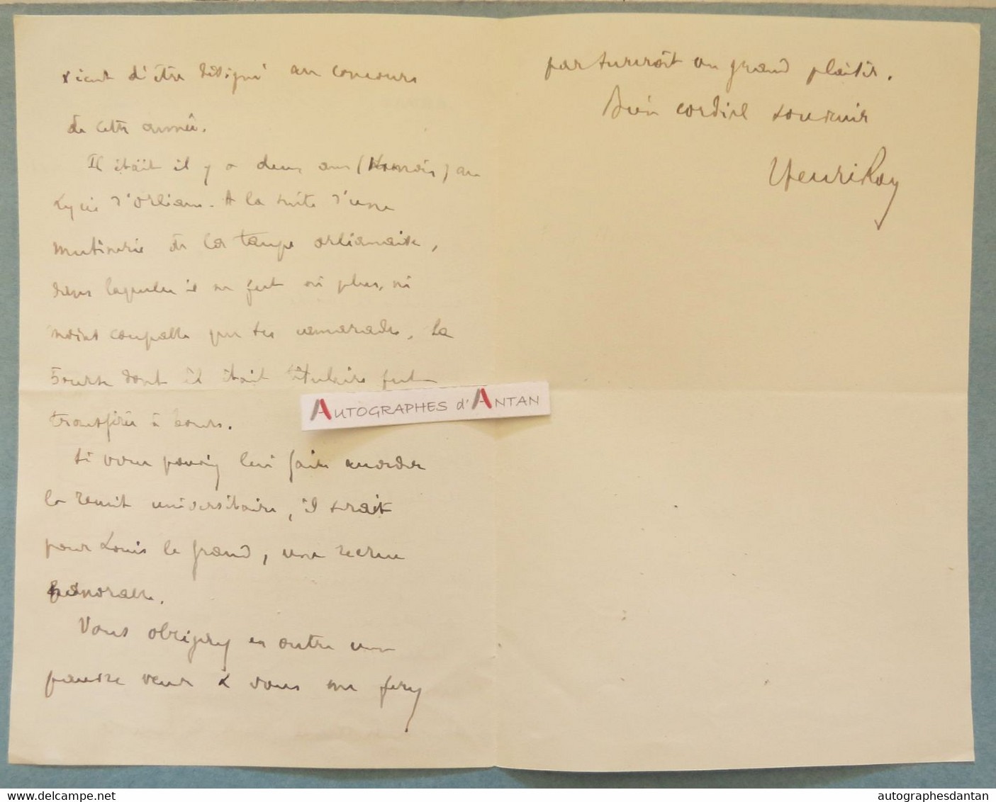 ● L.A.S 1921 Henri ROY Sénateur Né Au Bouchaud (Jura) - Orléans - Polytechnique - Guerre -  Lettre Autographe SENAT - Politicians  & Military