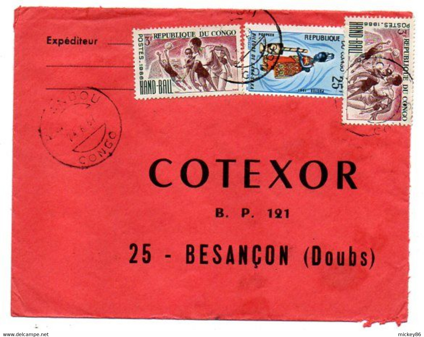 Congo-1967 - Lettre   MADINGOU    Pour Besançon-25-tps Divers    Sur Lettre....cachet - Andere & Zonder Classificatie