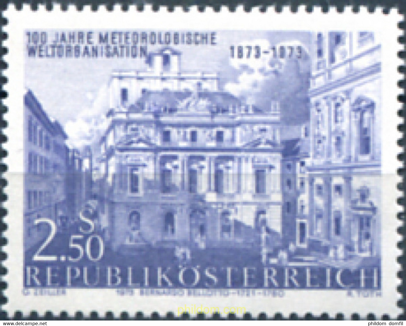 119957 MNH AUSTRIA 1973 CENTENARIO DE LA ORGANIZACION METEREOLOGICA INTERNACIONAL - Nuevos