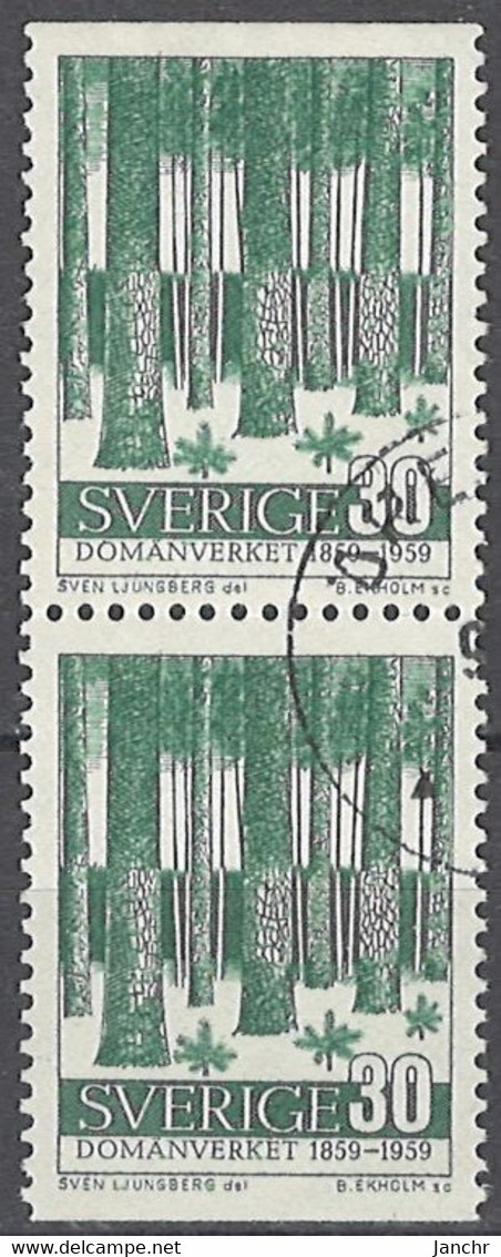Sweden 1959. Mi.Nr. 451 Do/Du, Pair, Used O - Used Stamps