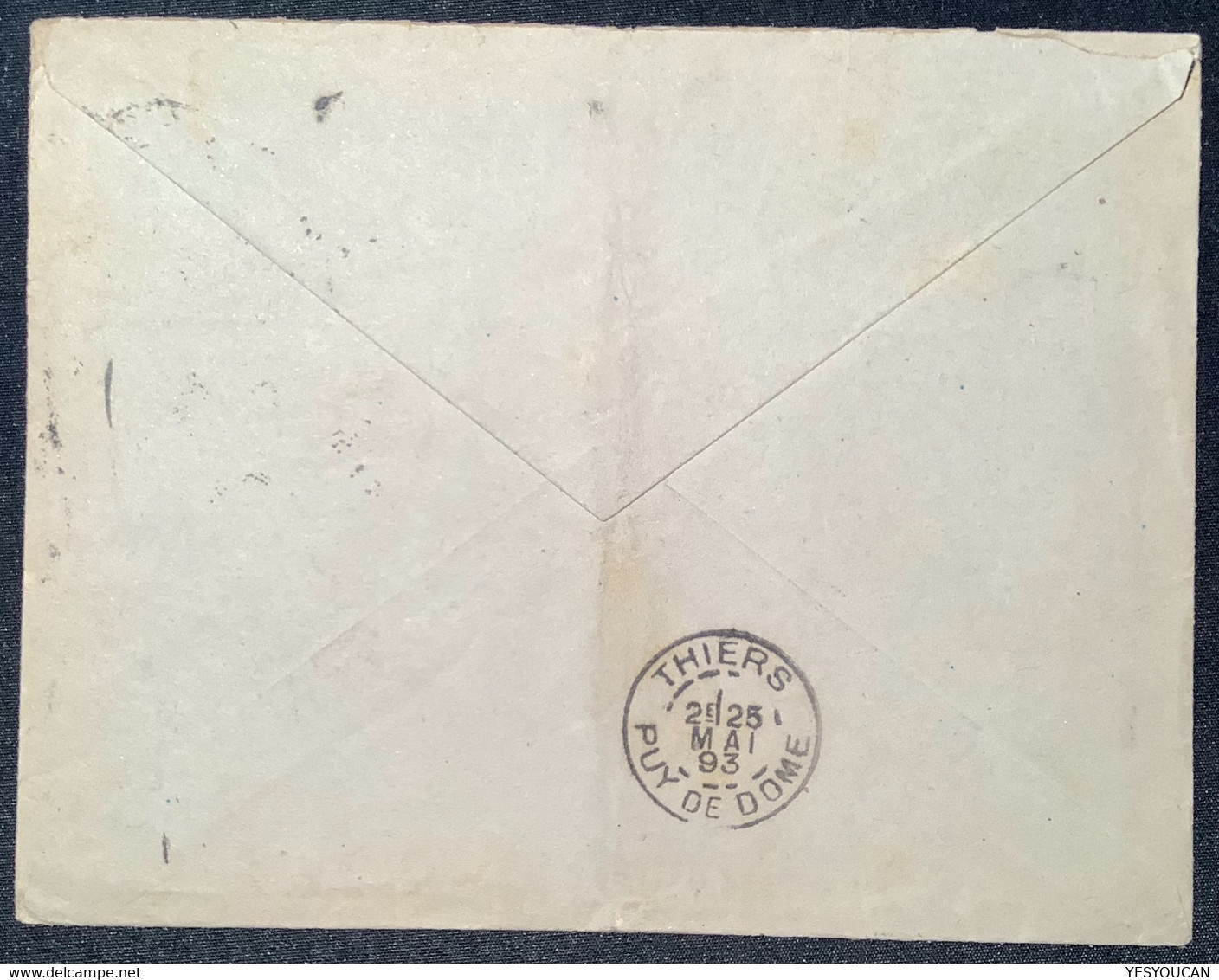 1893 "A.DEGOUY COQUILLES" (coquillage) Enveloppe Publicité Exposition Universelle Sage PARIS 40 (lettre France Seashell - 1877-1920: Semi Modern Period
