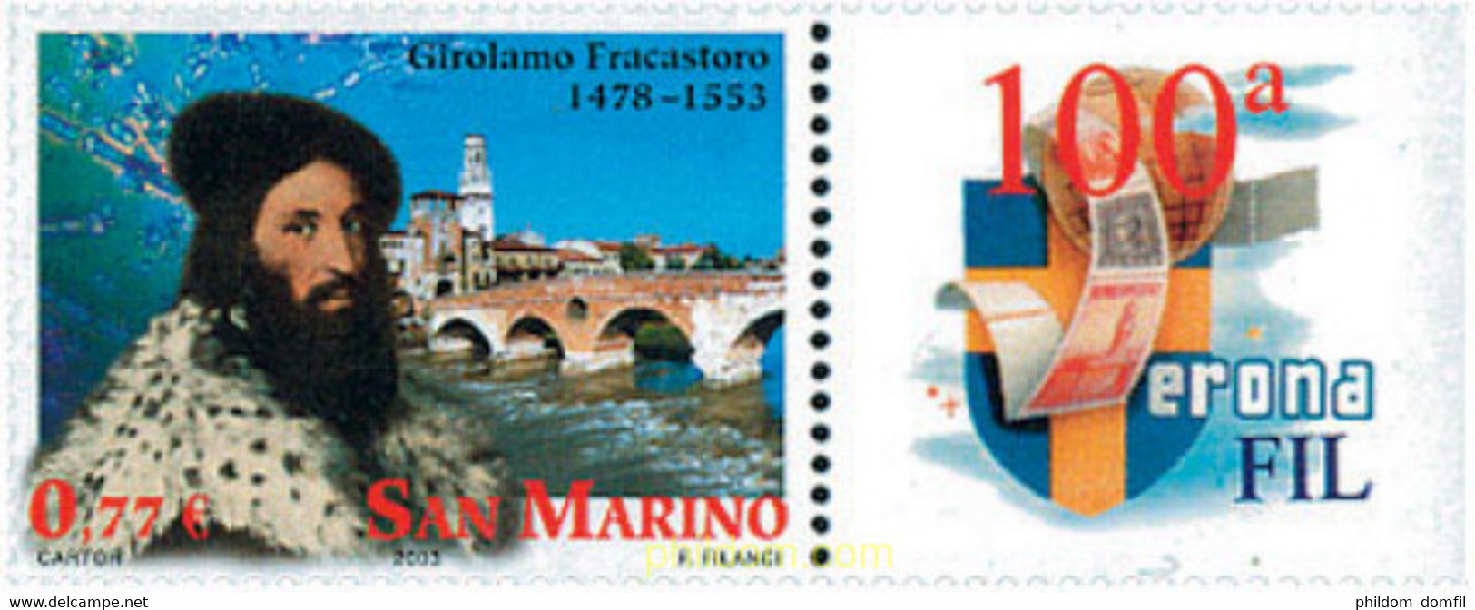 120504 MNH SAN MARINO 2003 100 SALON FILATELICO VERONAFIL - Oblitérés