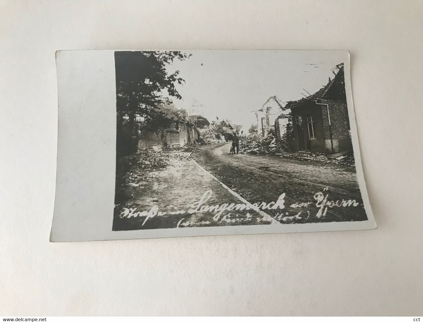 Langemark  FOTOKAART  Van De Straat Naar Ieper Tijdens De  EERSTE WERELDOORLOG - Langemark-Pölkapelle