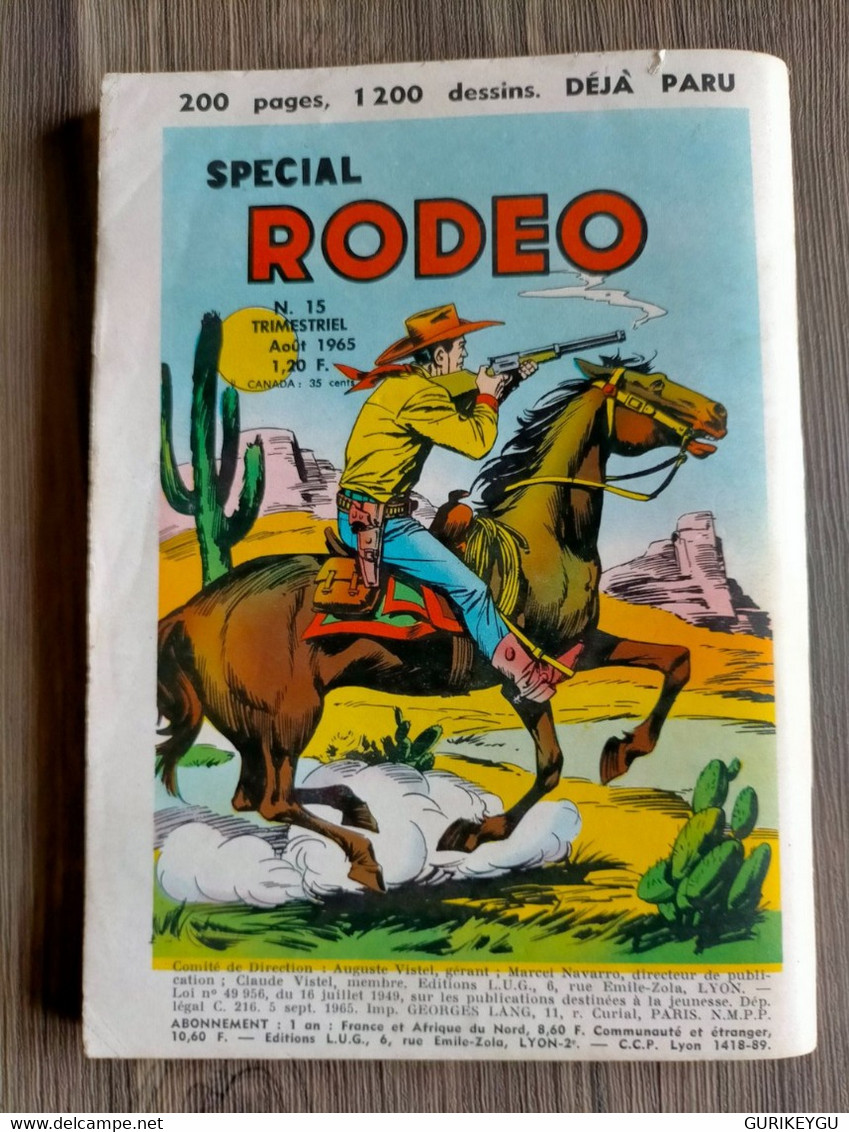 Bd RODEO N° 169 LUG Petit Format Tex Willer MIKI LE RANGER Très Bon Etat 05/09/1965 - Rodeo