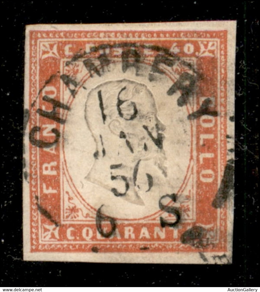 1855 - 40 Cent Vermiglio (16a) - Usato - Raybaudi + Diena (650) - Autres & Non Classés