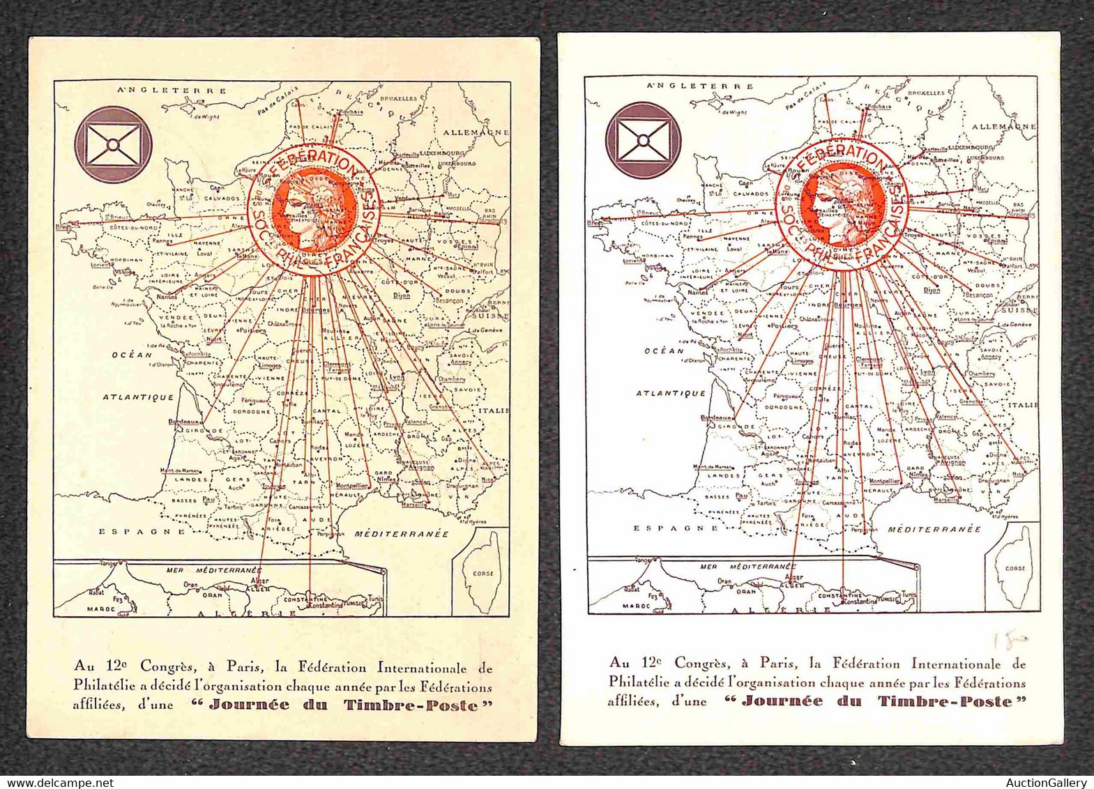 1938 - Una busta + sette cartoline + un foglietto - affrancature del periodo + annulli speciali