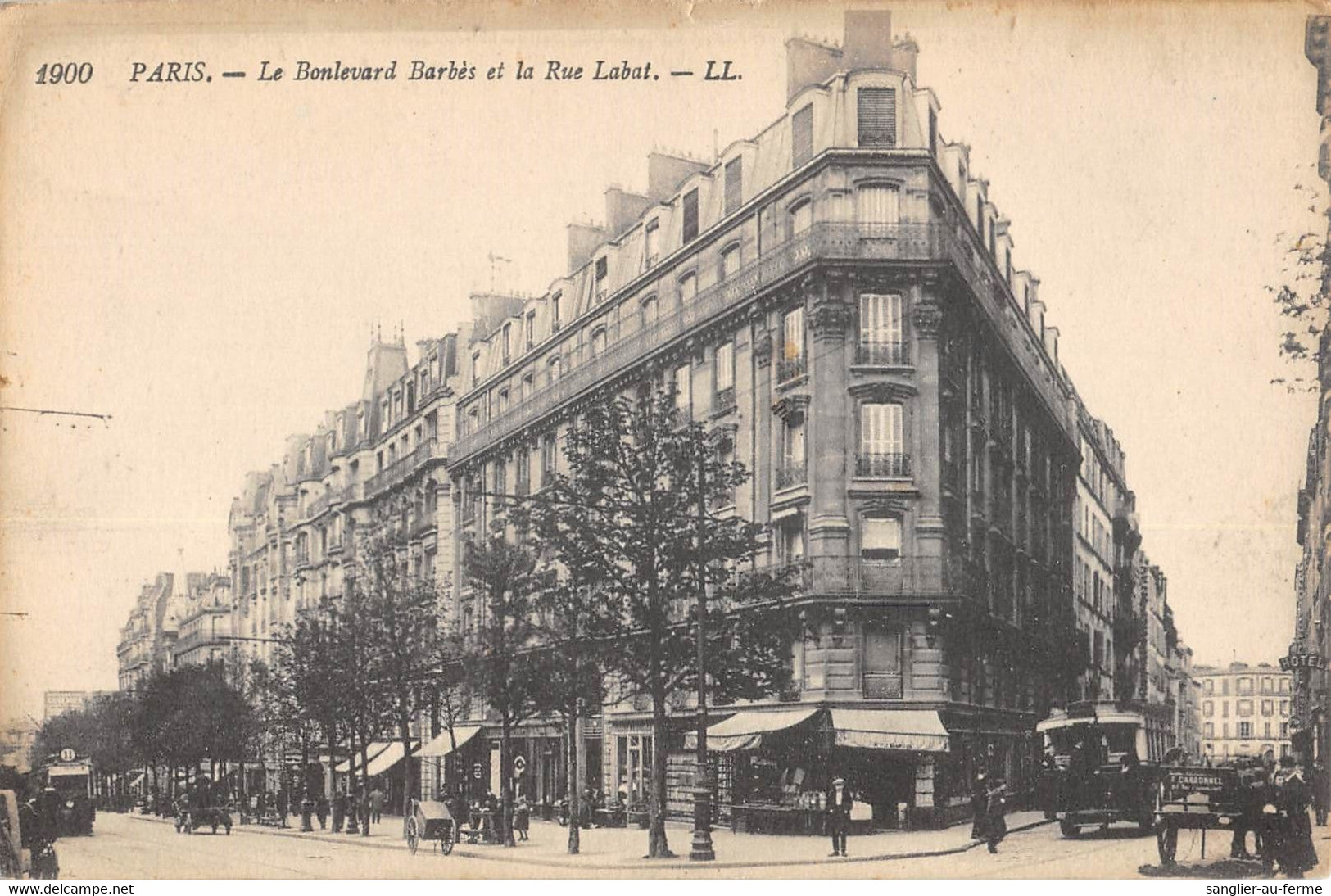 CPA 75 PARIS 18e PARIS LE BOULEVARD BARBES ET LA RUE LABAT - Distrito: 18