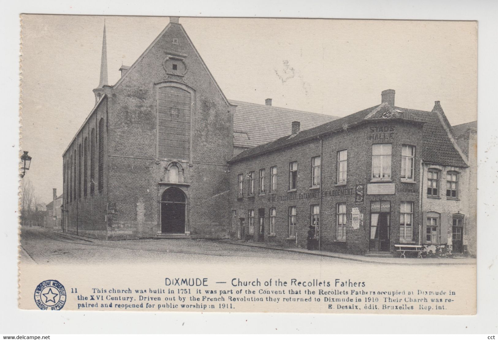 Dixmude  Diksmuide   Church Of The Recollets Fathers - Diksmuide