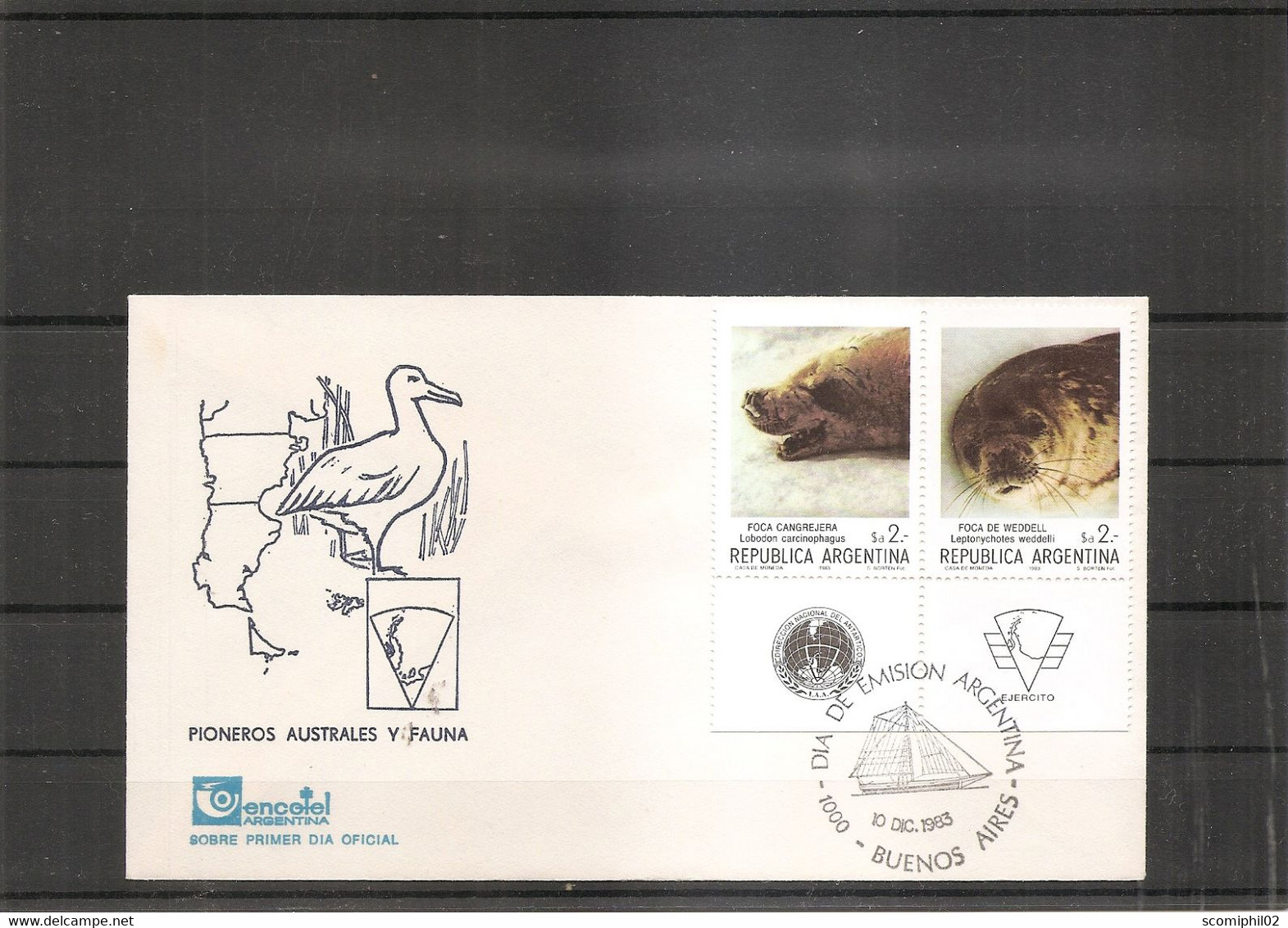 Faune Antarctique - Phoques ( FDC D'Argentine De 1983 à Voir) - Fauna Antartica