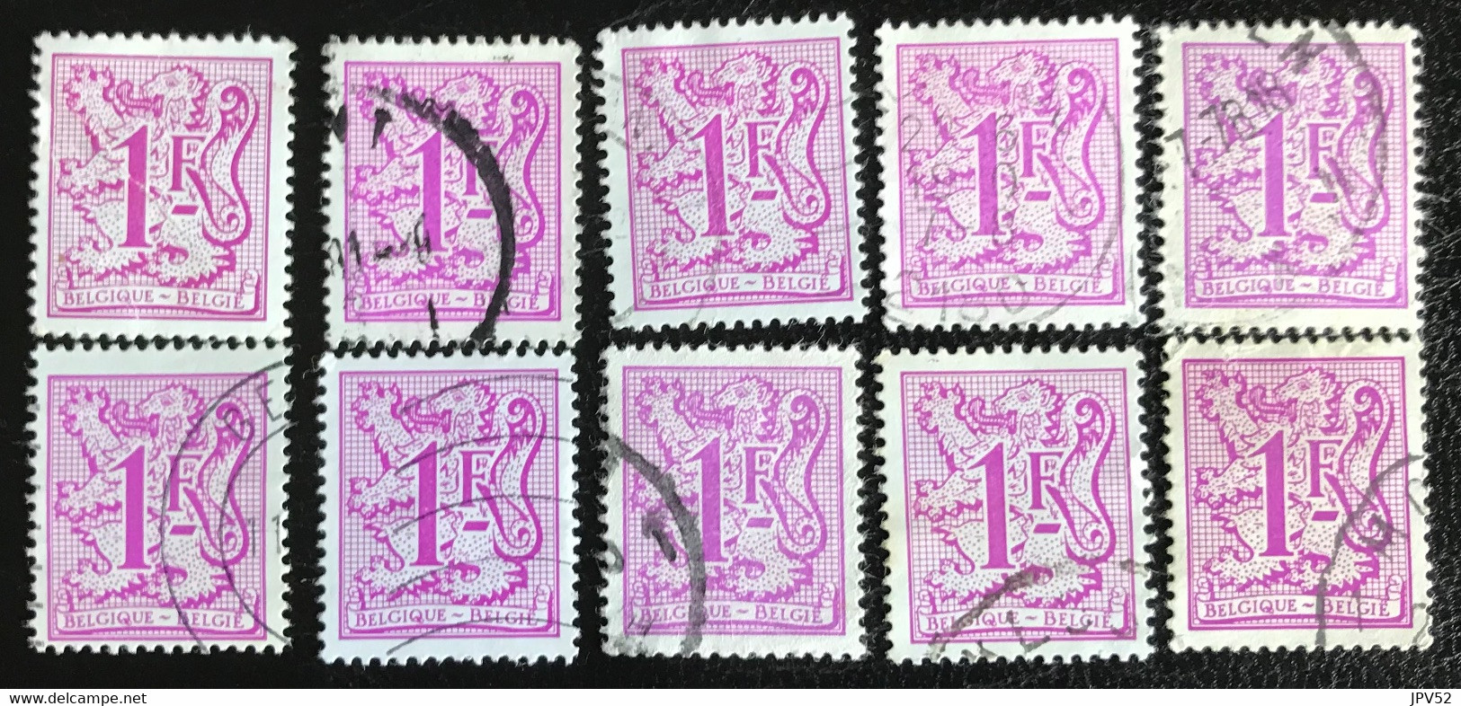 België - Belgique - C12/28 - (°)used - 1977 - Michel 1902 - Cijfer Op Heraldieke Leeuw Met Wimpel - 10x - 1977-1985 Cijfer Op De Leeuw