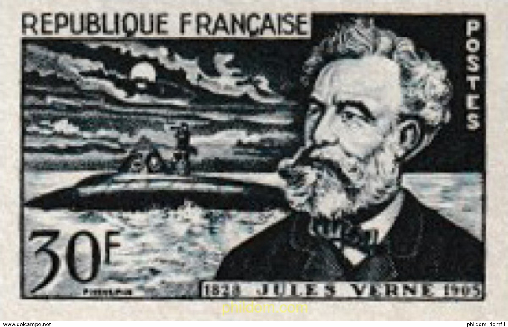 603760 MNH FRANCIA 1955 50 ANIVERSARIO DE LA MUERTE DE JULIO VERNE - Ecrivains