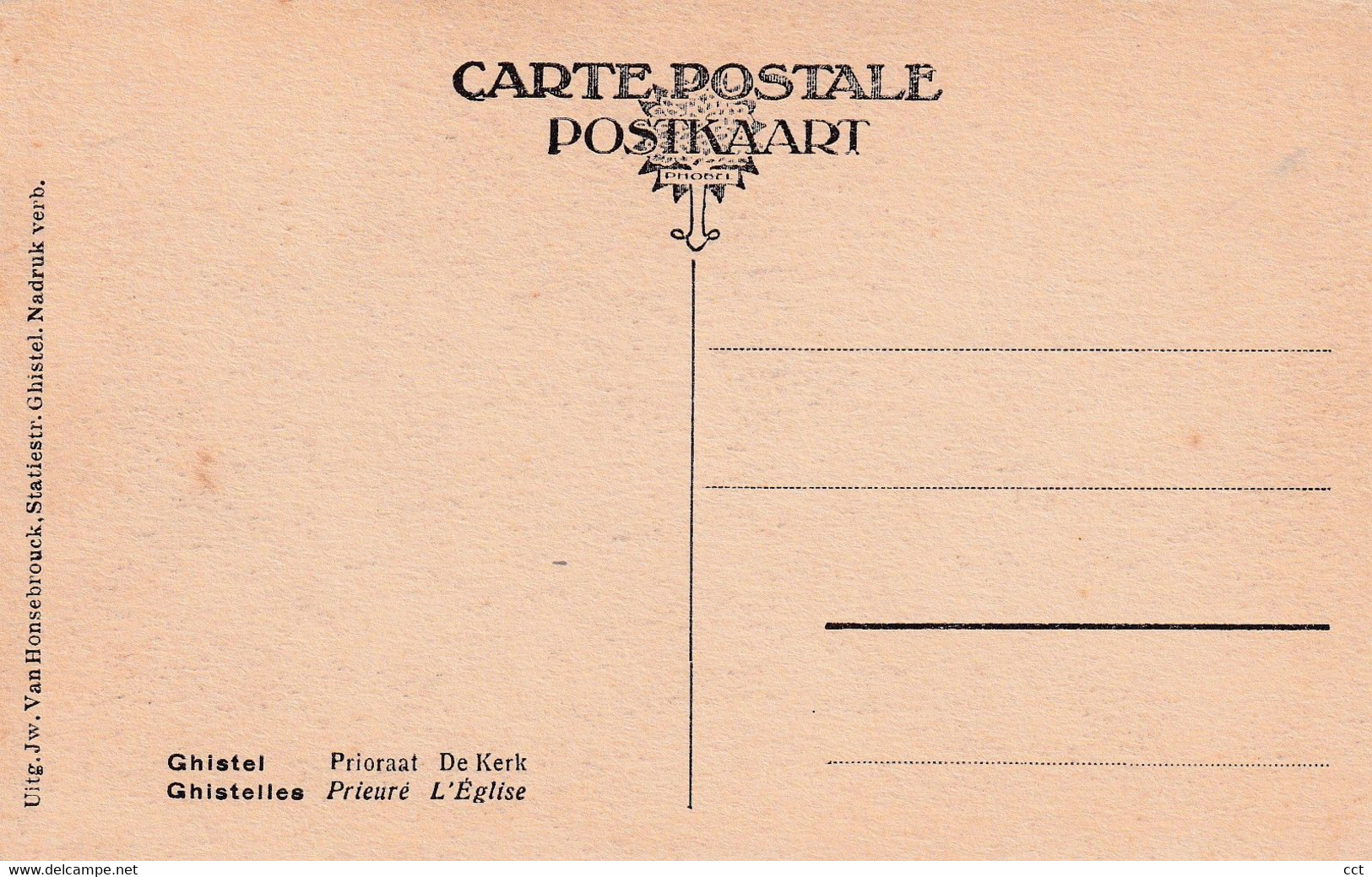 Ghistel  Gistel   Prioraat De Kerk  Uitg Jw Van Honsebrouck - Gistel