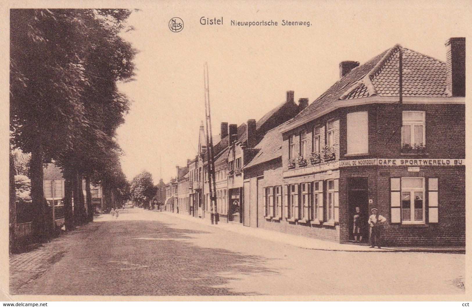 Gistel  Nieuwpoortsche Steenweg   (Café Sportwereld - Lokaal De Noordduif) - Gistel