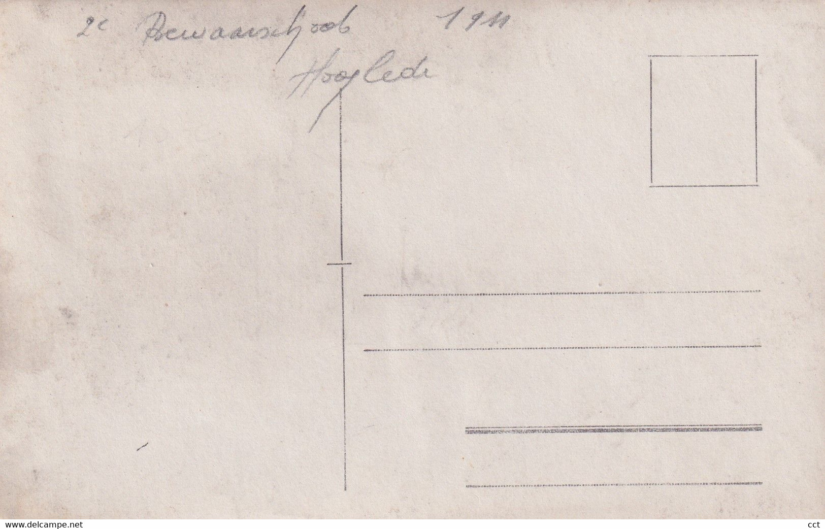 Hooglede  FOTOKAART  2° Bewaarschool 1911 - Hooglede