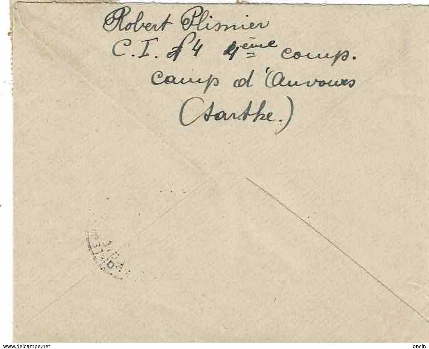 RC PMB 8 28 VII 18 / CAMP D'AUVOURS /Richard Byle  Avocat Bureau De Recrutement Belge Rouen /Verso C.I. 4 Camp D'Auvours - Belgisch Leger