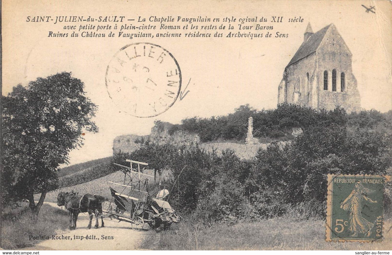 CPA 89 SAINT JULIEN DU SAULT AGRICULTEUR - Other & Unclassified