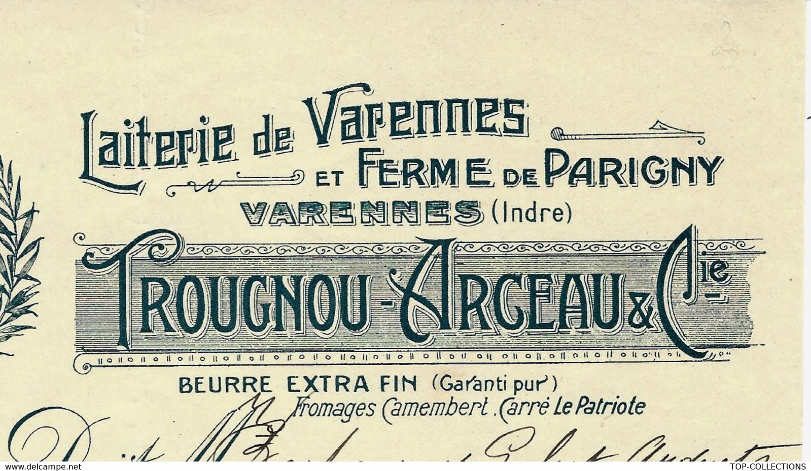 1910 LAITERIE De  VARENNES ET FERME DE PARIGNY à Varennes (Indre) Trougnou Arceau Pour Argenton  V.SCANS+HISTORIQUE - 1900 – 1949