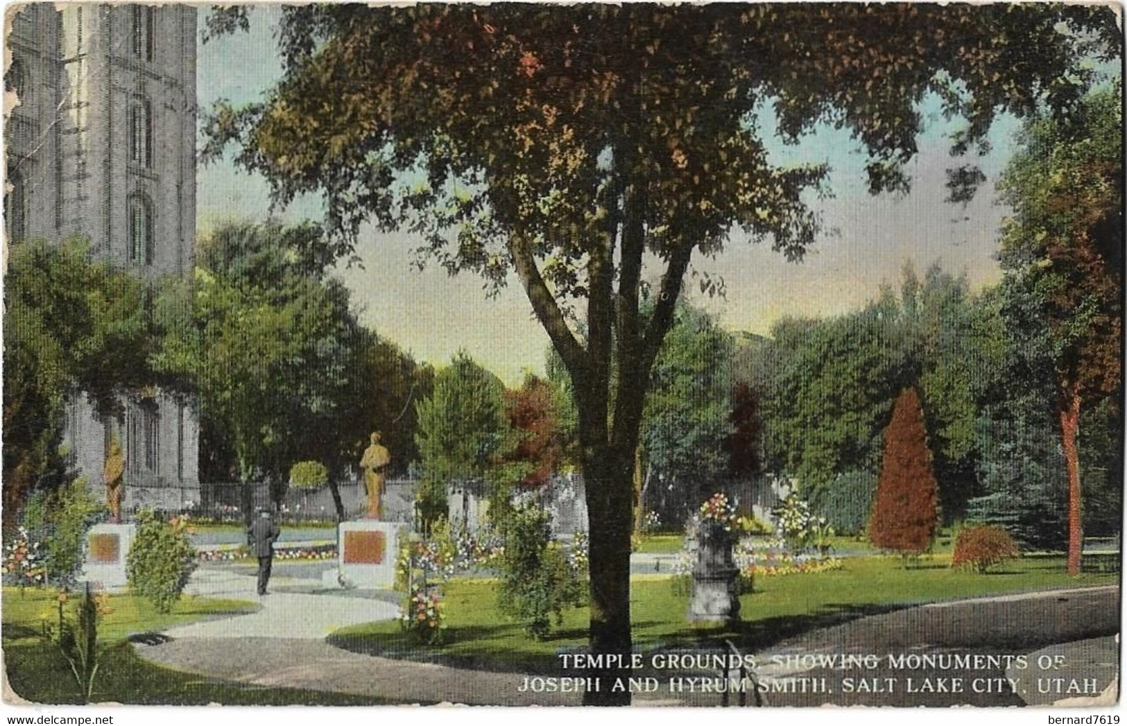 Etats Unis -   Salt Like City  -  Temple  Grounds  Showing   Monuments Of  Joseph  And   Hyrum  Smith - Salt Lake City