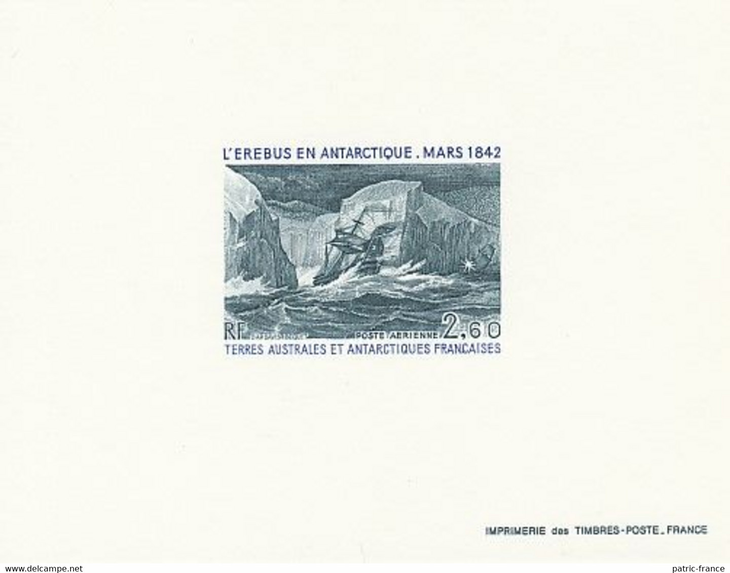 TAAF - Epreuve De Luxe PA79 L'Erebus En Antarctique - Ongetande, Proeven & Plaatfouten