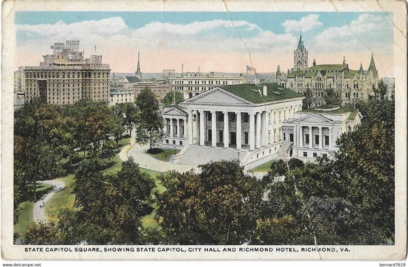 Etats Unis -   Richmond  -  State  Capitol Square , Showing  State Capitol  ,city Hall And Richmond Hotel - Richmond