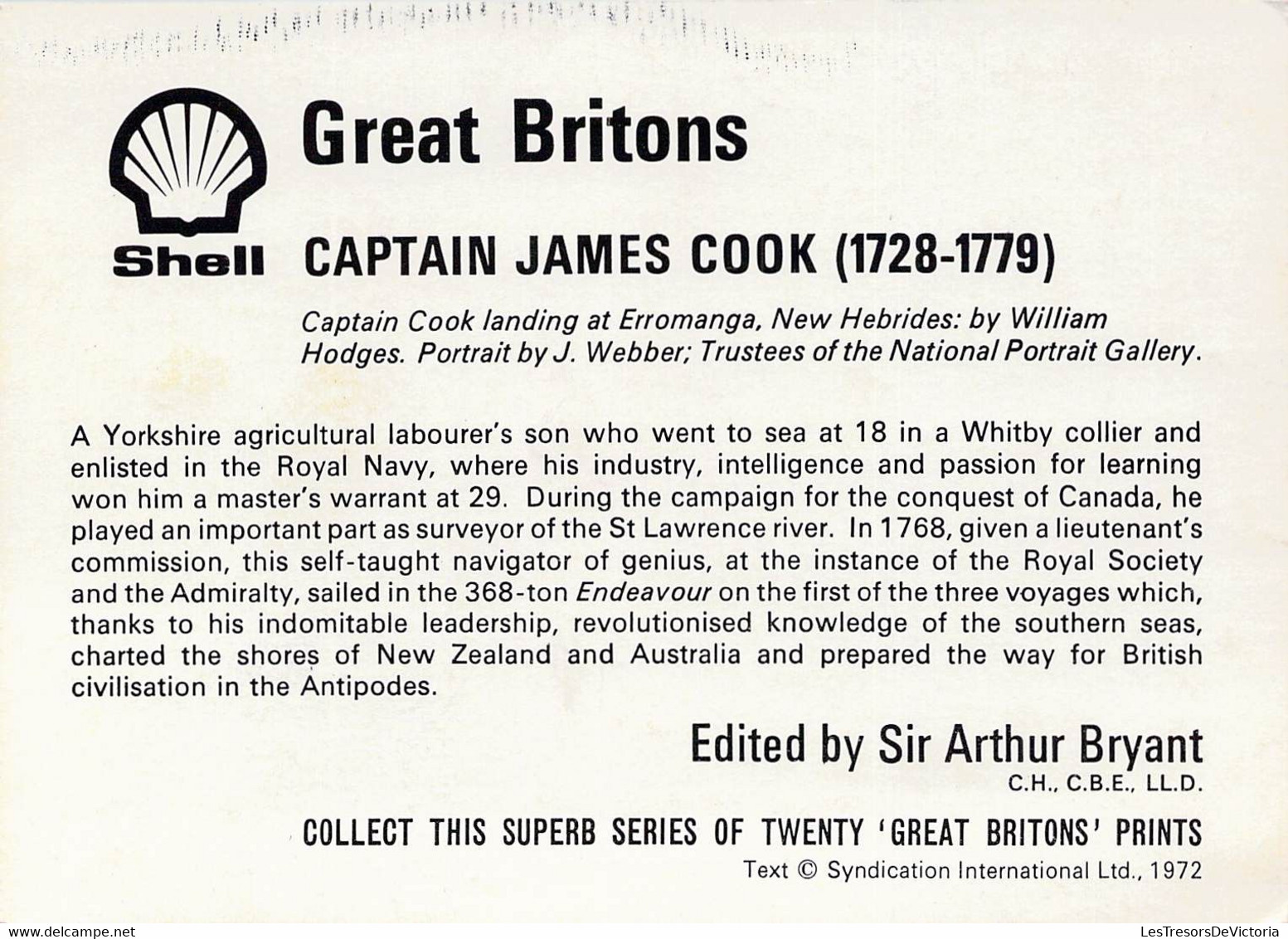 CPA - MILITARIAT - Great Britons - SHELL - Captain James Cook - - Personen